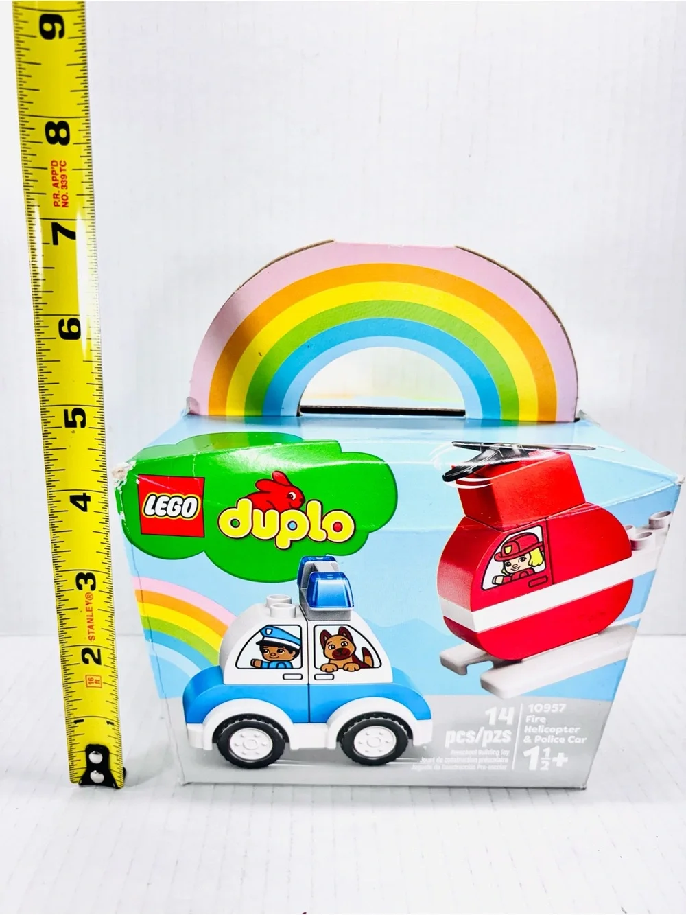 LEGO Duplo First Duplo Fire Helicopter & Police Car 10957 Toy Block Present